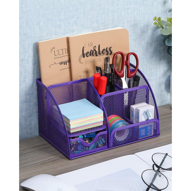 EasyPAG Office Mesh Desk Tidy Versatile Stationery Storage Desktop Organiser