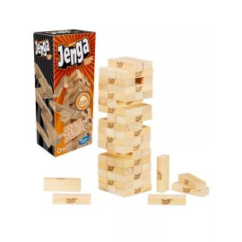 unbranded Hasbro Gaming Jenga Wooden Blocks Stacking Tumbling Tower Kids Game Ages 6 an...