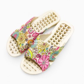 KT EVA Bathroom Slippers - Flower Design Open-toe
