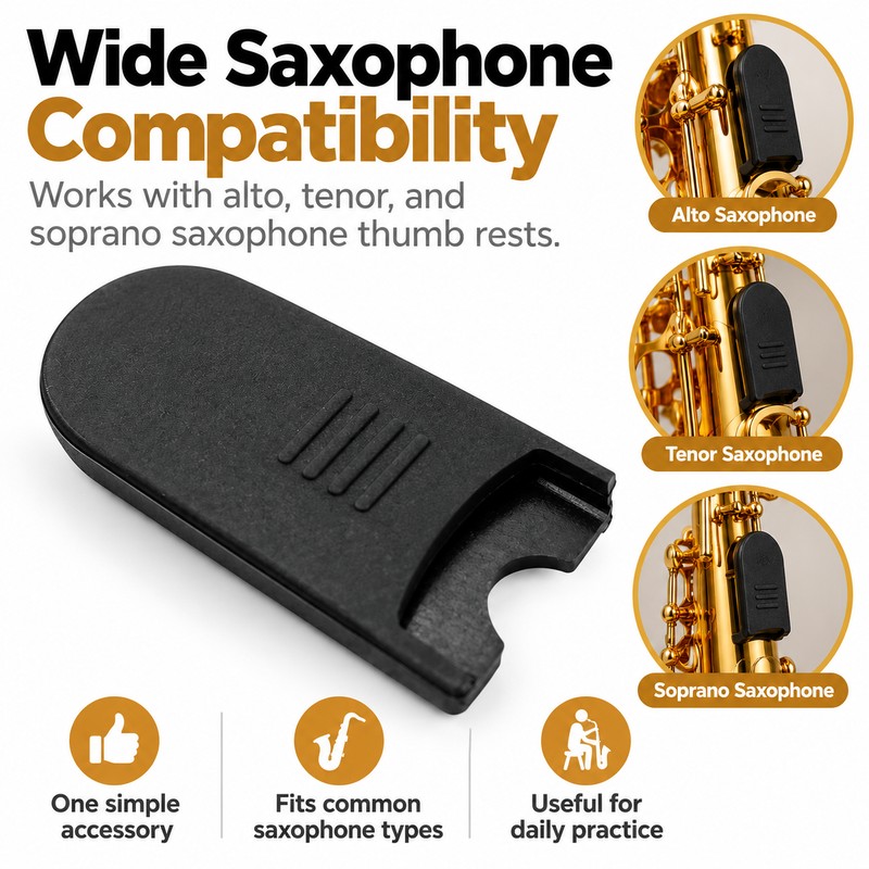 Rubber Saxophone Thumb Rest Cushion for Finger Support – Non-Slip