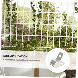 60pcs R-Type Cable Clamps Screw Mounting Cord Fastener Clips, Wire Conduit Clamp for Wire Organizer