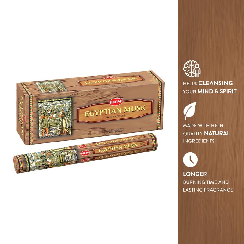 Hem Egyptian Musk Incense Sticks – Pack of 6 Boxes