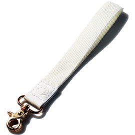 DQL White Wristlet Keychain, Wrist Lanyard for Keys, Women's Keyrings (White)