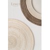 Ling's moment 15" Woven Placemats Round Table Mats for Rustic