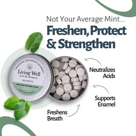 Living Well with Dr. Michelle Living Well with Dr. Michelle RE-MINTS ?C Remineralizing Breath Mints with Hydroxyapatite + Xylitol ?C Fluoride-Free, Dentist-Developed, Enamel Support, Clean Ingredients ?C 60 Mints