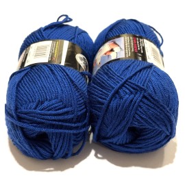 Lion Brand Microspun Sport Yarn 109 Royal Blue DyeLot 58393 Microfiber Lot of 2