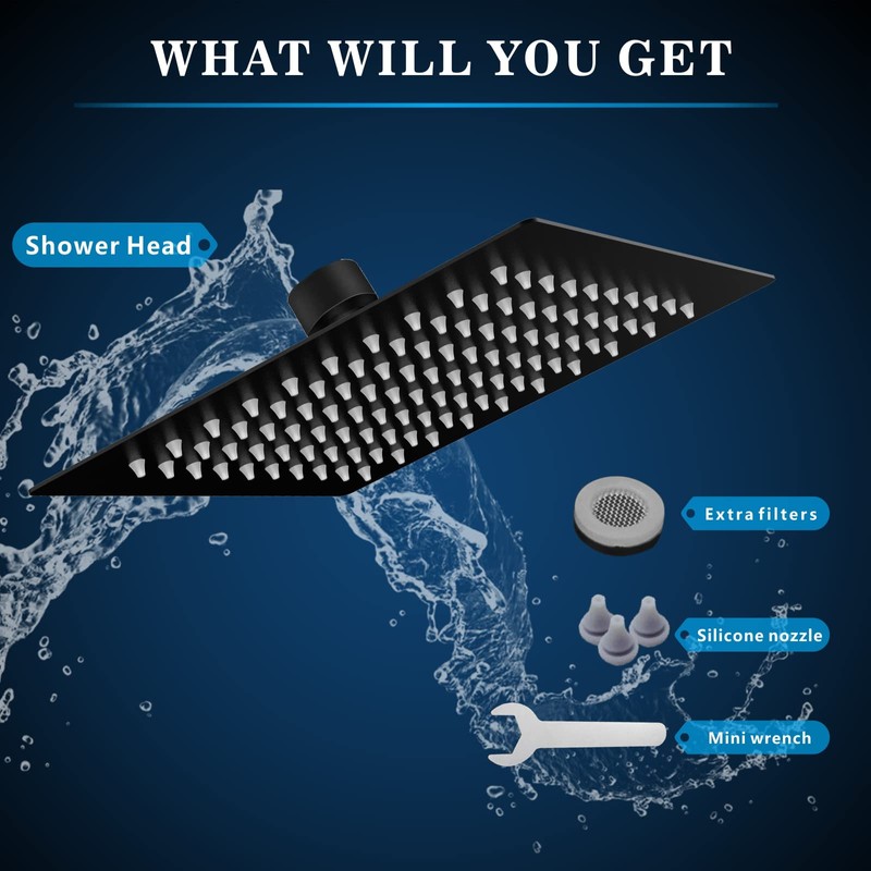 Voolan Rain Shower head, High Pressure Shower Head Made of