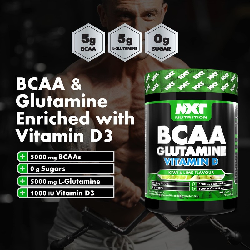 NXT Nutrition BCAA, Glutamine & Vitamin D | BCAAs Amino