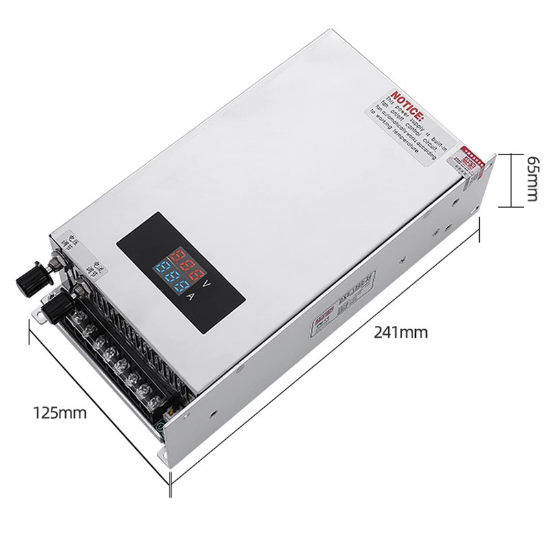 Adjustable Switch Power Supply, DC 0-48V 1000W 20A Adjustable LED