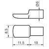 Design61 Shelf Support 6mm Shelf Support for Shelves Nickel Plated