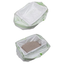 Cat Litter Bags Set – 6 Filtered Litter Bags and 1 Leak-Proof Liner, Convenient for Easy Litter Disposal and Keeping the Litter Box Clean