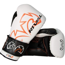 RIVAL Boxing Evolution Hook and Loop Sparring Gloves - 14 oz. - White