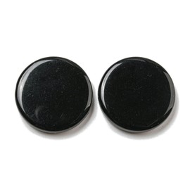 LiQunSweet - 590 abalorio acrílicas redondas planas de 24,5 mm, color negro, con forma de moneda, para bricolaje, joyería, collares, arete, bolsas, llaveros, decoración del teléfono