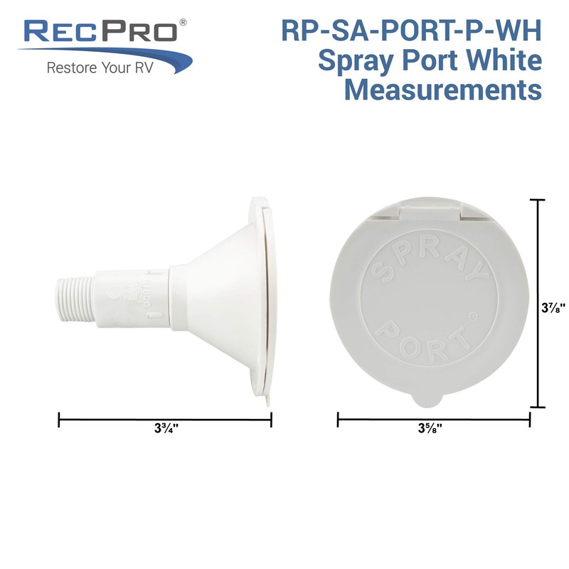 RecPro RV Exterior Spray Port Hook-Up Connector with Quick Connector