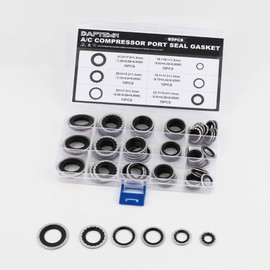 85PCS A/C O Ring Assortment Kit with Storage Case,6 Size AC O Ring Kit Provides Good Seal,Portable AC Seal Kits Car Accessories for Car Air Conditioning Compressor Repair (Black)