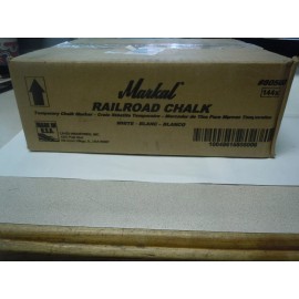 MARKAL 1" x 4" WHITE RAILROAD CHALK STICKS, (CASE OF 144 Pcs.) Item No.80500
