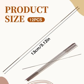 Jeweler's Saw Blades, 12 Pcs 130mm Tungsten Steel Saw Blades Set for Metal Jewelry Waxing Engraving