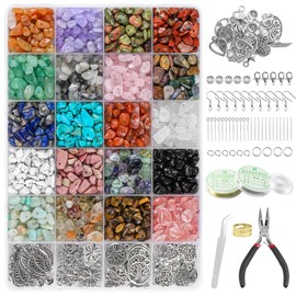 Ouubuuy Jewelry Making Kits for Adults Women, 1200pcs Crystal Beads for Jewelry Making, 20 Colors Jewelry Making kit, Jewelry Making Supplies for Adults