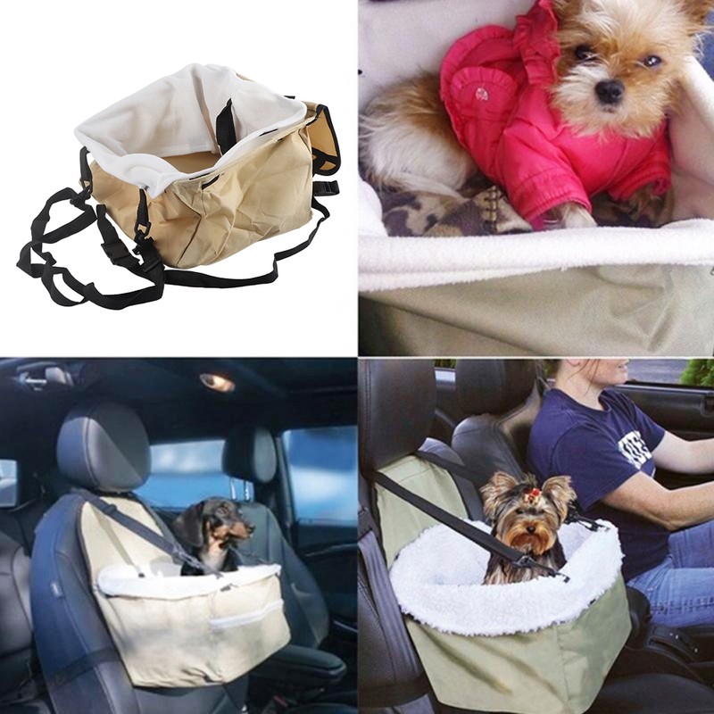 Portable Waterproof Car Dog Kennel Pet Booster Seat with Clip