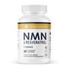 NMN & Resveratrol Complex 1100mg, Anti-Aging Antioxidant Dietary Supplement, 60