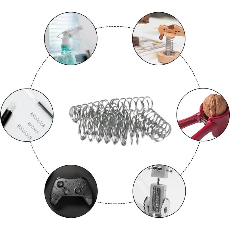 CEWROM Stainless Steel Compression Springs, 420 Pieces Compression Springs Assortment