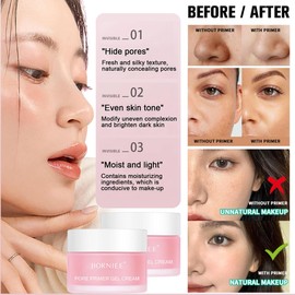 Pore Filling Gel Cream, Make-Up Base Gel Cream, Pore Even Skin Tone Primer Gel Cream Suitable for All Skin Tones