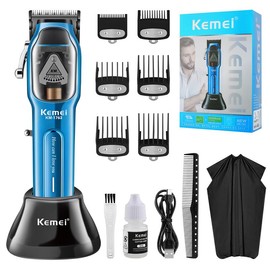 KEMEI-1767 Professional Hair Clippers for Men - Cord/Cordless Hair Cutting Kits, Hair & Beard Trimmer, USB Rechargeable, KM-1763 split end trimmer hair trimmer - Color: KeMei-1763