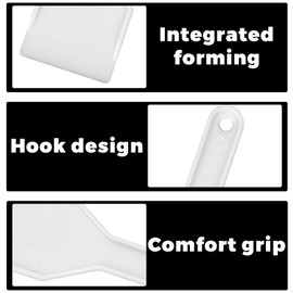 ZEPIQOR Set of 4 Frost Shovel Set for Fridge and Freezer, Plastic Ice Scraper for Removing Ice and Snow - Cleaning Tool for Home - White