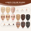 Makeup Practice Face Board Set, 5D Silicone Full Face Painting