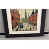 Greetingles Lowry-Style 12"/31cm Square Framed Print. Beautiful Black Ash Frame