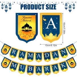 Ramadan Decorations Ramadan Banner, Eid Mubarak Decoration for Home Celebration, Muslim Islamic Ramadan Kareem Party Decor for Indoor Outdoor
