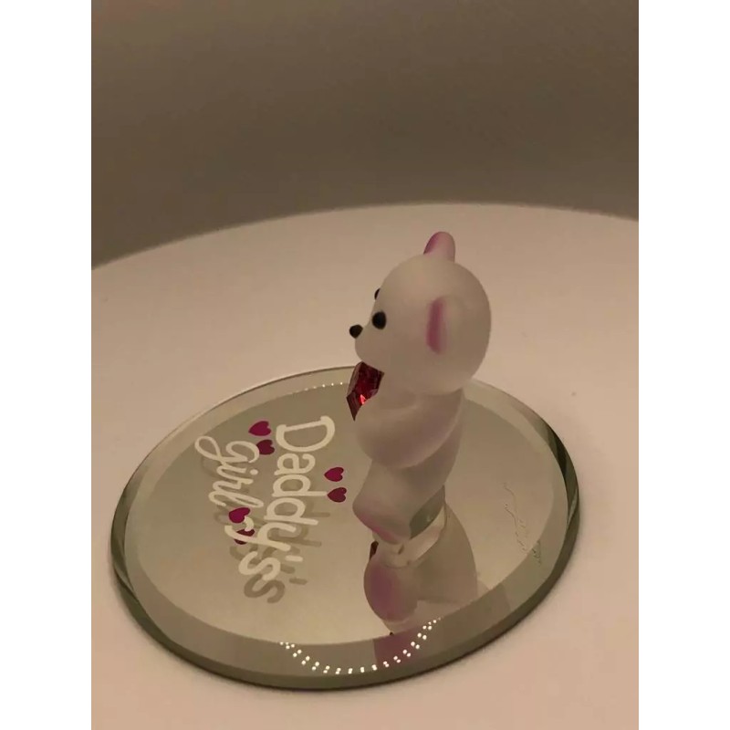 Glass Baron Bear Glass Figurine Daddy's Girl Handcrafted Father's Day