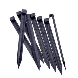 Landscape Edging Spikes, 12 Pcs 10 Inch Garden Stakes Anchoring Spikes for Paver Edging, Weed Barriers, Turf, Tent, Weed Barrier, Timber, Carpentry, Tent etc. (12, Black)