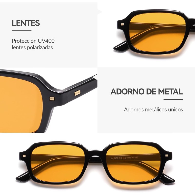Gafas De Sol Rectangulares Con Estilo,Gafas De Sol Unisex De