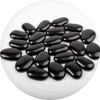 Specialist Aggregates ® - 25 Small Black, Flat Glass Pebbles/Nuggets/Stones.
