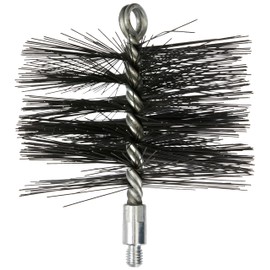 FIREFIX 2036/5 Steel Wire Stove Pipe Brush with M12 Male Thread 150mm Diameter Black