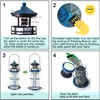 Solar Bird Feeder for Outdoors Hanging Wild Metal Bird Feeders,14"