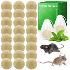 24 Pack Rats Repellent Peppermint Oil to Keep Mice Away from House, Powerful Rat Mouse Deterrent for Home Kitchen Garage Car Garden