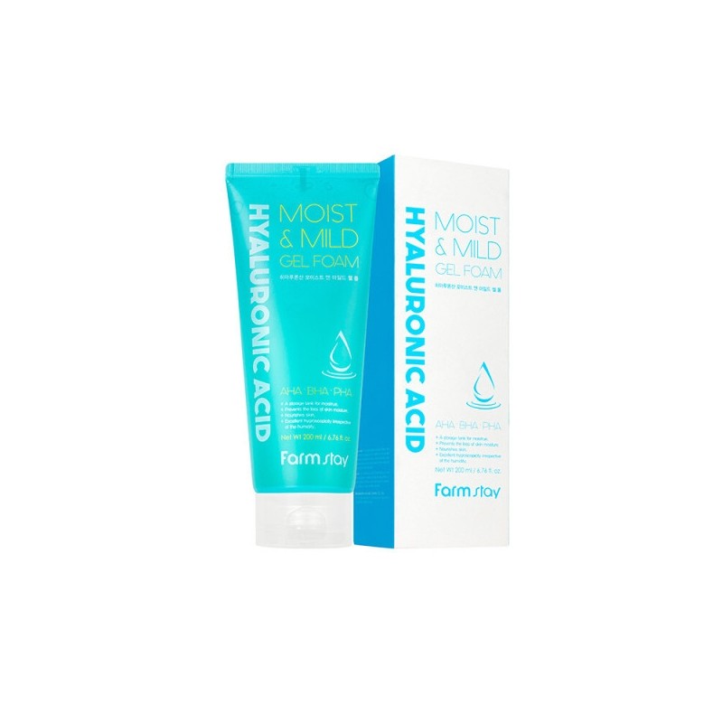 Farmstay Hyaluronic Acid Moist & Mild Gel Foam 200ml /