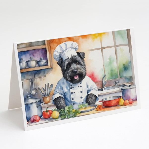 Caroline's Treasures Bouvier des Flandres The Chef Greeting Cards Pack