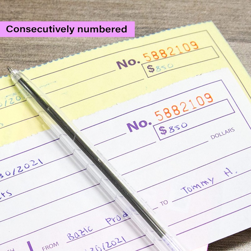 BAZIC PRODUCTS Receipts Book, Money Cash Rent Receipts for Landlords,