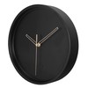 Lafocuse Metal Minimalist Black Wall Clock Silent Modern Wall Clock