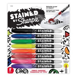 Unbranded Stained Fabric Markers, Brush Tip, Assorted Colors, 8 Count