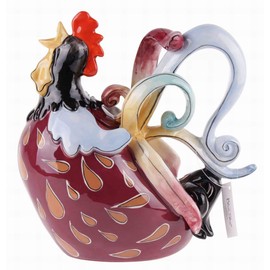 Blue Sky Ceramics Ceramic Teapot Tea Pot Diggory Basso Chicken Rooster