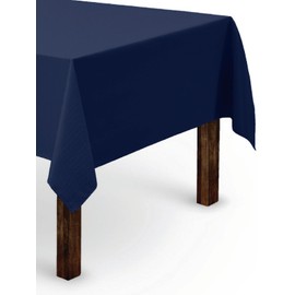 Gee Di Moda Rectangle Tablecloth - 60 x 84 Inch Navy Blue Table Cloth for 5 Foot Rectangle Table - Heavy Duty Washable Fabric - for 5 Ft Buffet Table, Holiday Party, Dinner, Wedding & Baby Shower