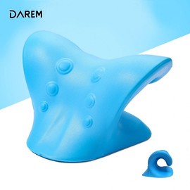 Dareum C-Curve Neck Massage Pillow for Forward Head Posture & Straight Neck Relief Cushion Pink 2ea