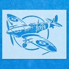Spitfire Fighter War Plane Stencil: Mylar Airbrush Wall Art Painting