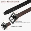 AWAYTR Reversible Kids Belts for Boys - Brown and Black