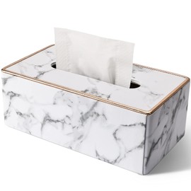 Richblue Tissue Case Stylish Tissue Box Tissue Cover Luxury PU Leather Tissue Box Internal Dimensions Approx. W23.5×D12×H8 cm Paper Towel Case Tissue Holder for Home/Office/Car/Hotel Fashion Interior