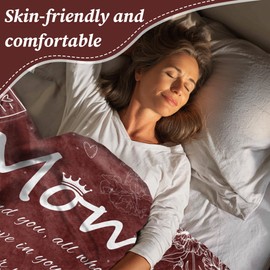 Birthday Gifts for Mom Blanket, to My Mother Blanket Gift from Daughter Son, Christmas Thanksgiving Day Birthday Gift for Mom Throw Blanket 60" x 50"